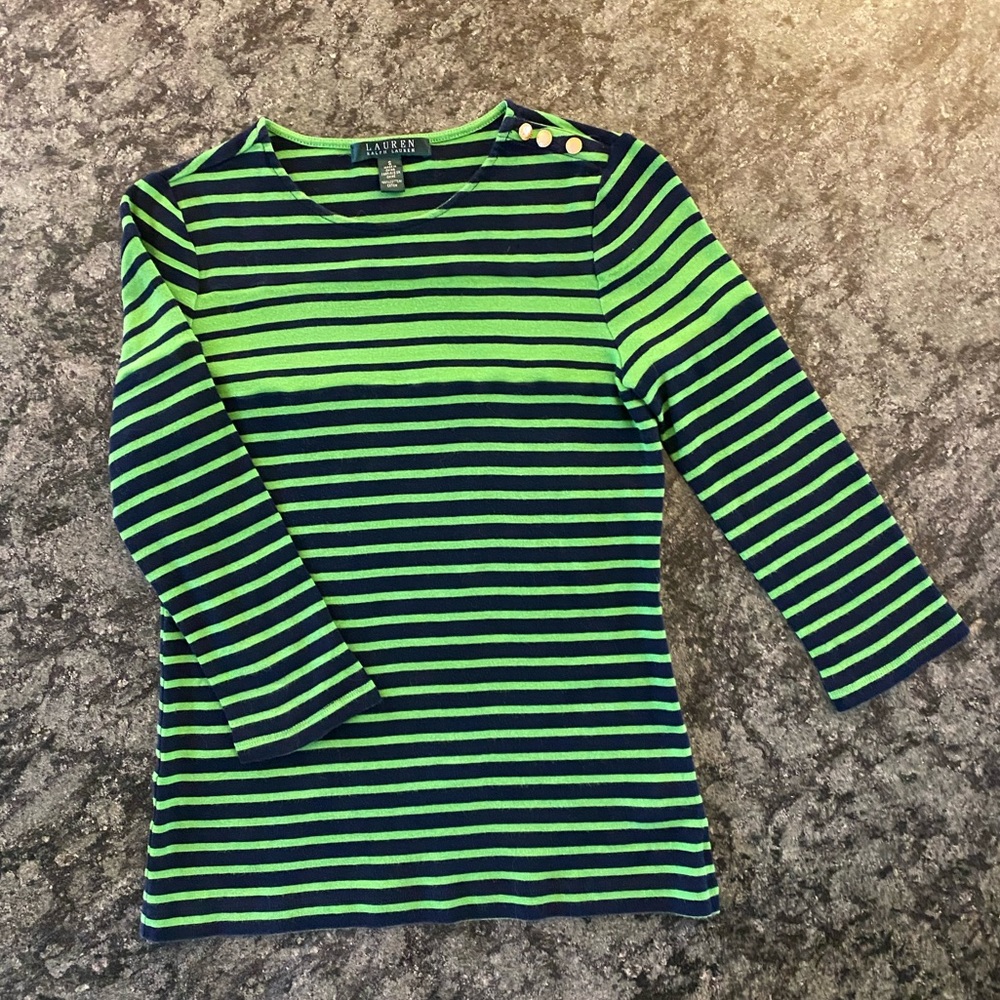 Lauren by Ralph Lauren women’s 3/4 sleeve top, size S .